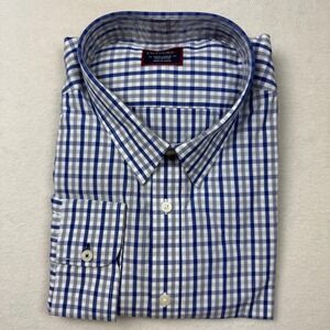 UNTUCKit XXX Large Almaden Blue‎ Gray Check Regular Fit Button Down Shirt 3XL